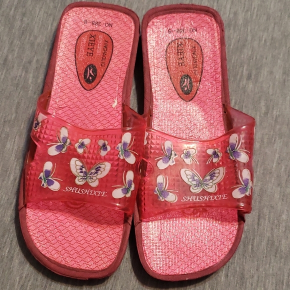 Y2K Pink Jelly Butterfly Slide Sandals - Picture 5 of 16
